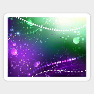 Mardi Gras Festive Purple Background Sticker